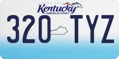 KY license plate 320TYZ