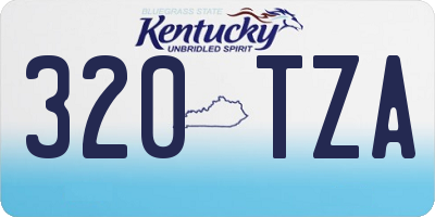 KY license plate 320TZA
