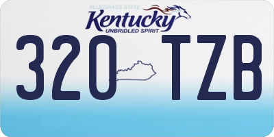 KY license plate 320TZB