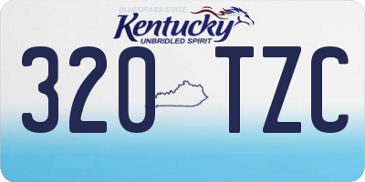 KY license plate 320TZC