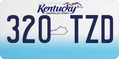 KY license plate 320TZD