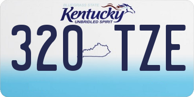 KY license plate 320TZE