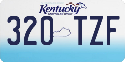 KY license plate 320TZF