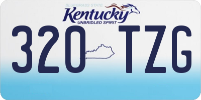 KY license plate 320TZG