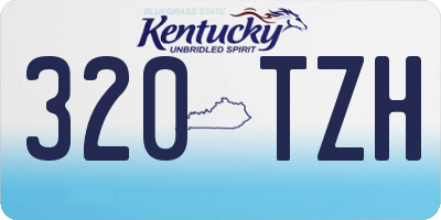 KY license plate 320TZH