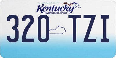KY license plate 320TZI