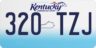 KY license plate 320TZJ