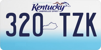KY license plate 320TZK