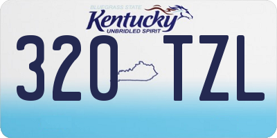 KY license plate 320TZL