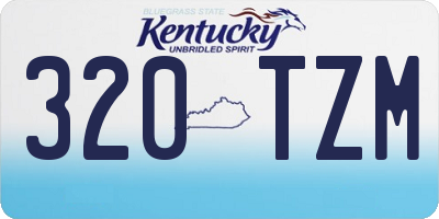 KY license plate 320TZM