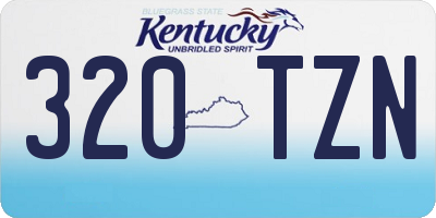 KY license plate 320TZN