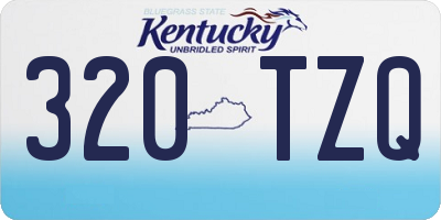 KY license plate 320TZQ