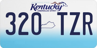 KY license plate 320TZR