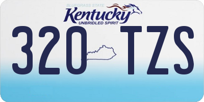 KY license plate 320TZS
