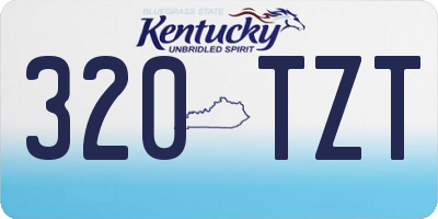 KY license plate 320TZT