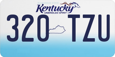 KY license plate 320TZU