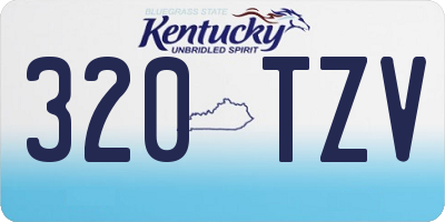 KY license plate 320TZV
