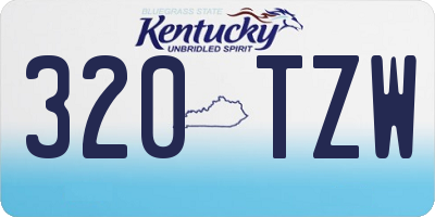 KY license plate 320TZW