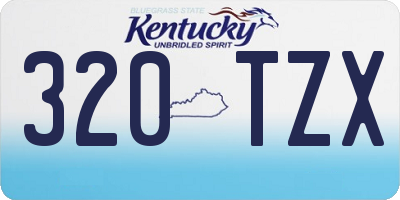 KY license plate 320TZX