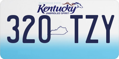 KY license plate 320TZY