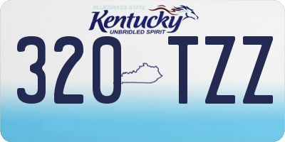 KY license plate 320TZZ