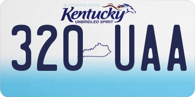 KY license plate 320UAA