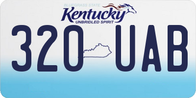 KY license plate 320UAB