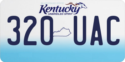 KY license plate 320UAC