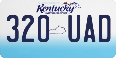 KY license plate 320UAD