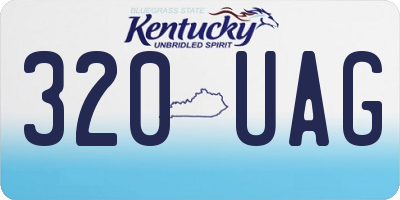 KY license plate 320UAG
