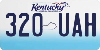 KY license plate 320UAH