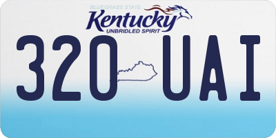 KY license plate 320UAI