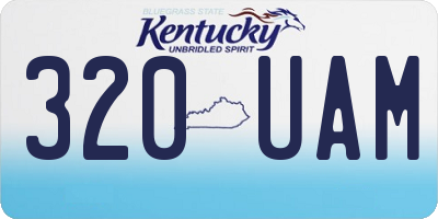 KY license plate 320UAM