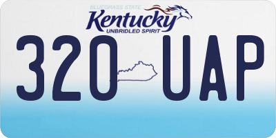 KY license plate 320UAP