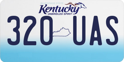 KY license plate 320UAS