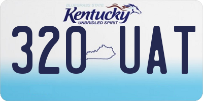 KY license plate 320UAT
