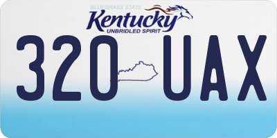 KY license plate 320UAX