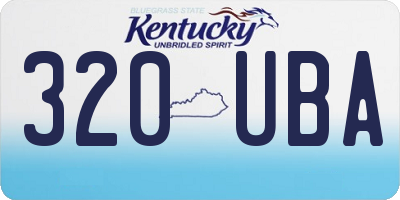 KY license plate 320UBA