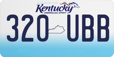 KY license plate 320UBB