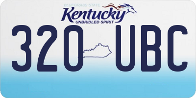 KY license plate 320UBC