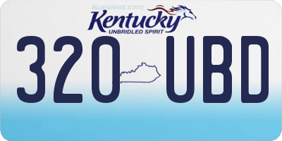 KY license plate 320UBD