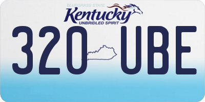 KY license plate 320UBE