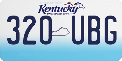 KY license plate 320UBG