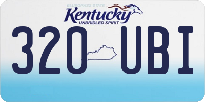 KY license plate 320UBI