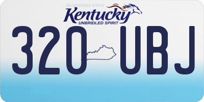 KY license plate 320UBJ