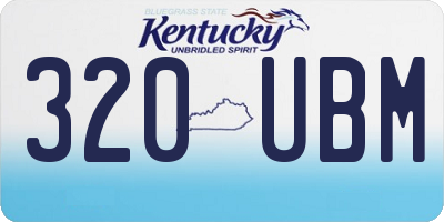 KY license plate 320UBM