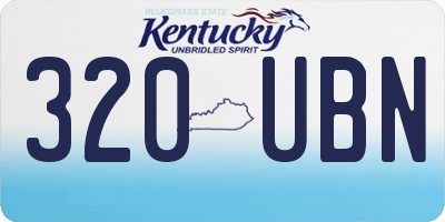 KY license plate 320UBN