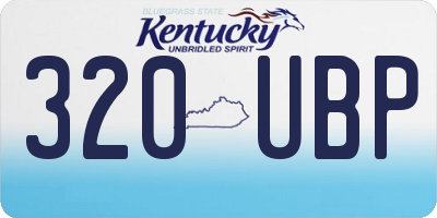 KY license plate 320UBP