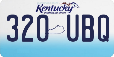 KY license plate 320UBQ