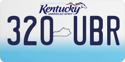 KY license plate 320UBR